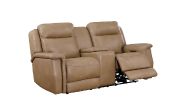 Picture of Fischer Saddle Leather Dual Power Loveseat
