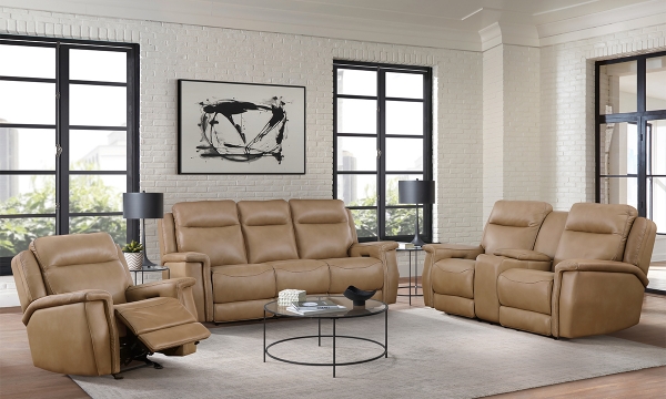 Picture of Fischer Saddle Leather 3-Piece Dual Power Sofa Set
