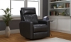 Picture of Barcalounger Munro Gray Leather Power Swivel Glider Recliner