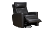 Picture of Barcalounger Munro Gray Leather Power Swivel Glider Recliner