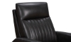 Picture of Barcalounger Munro Gray Leather Power Swivel Glider Recliner