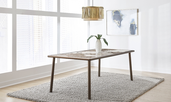 Picture of Tulum Rectangle Stone Top Dining Table