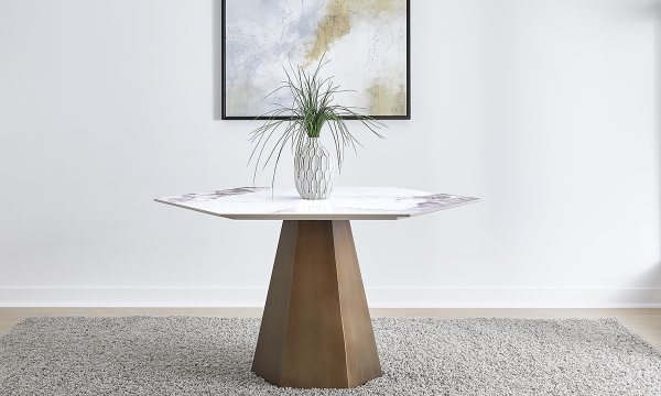Picture of Tulum Hexagonal Stone Top Dining Table