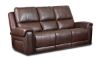 Picture of Burton Walnut Leather Triple Power Sofa