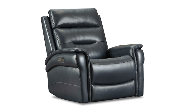 Picture of Duncan Navy Leather Triple Power Recliner