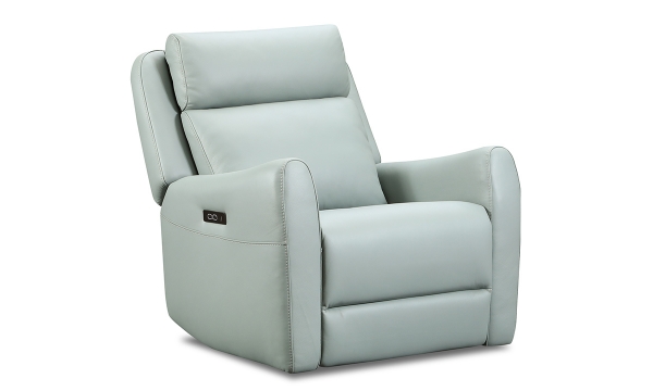 Picture of Garbo Mint Leather Power Swivel Glider