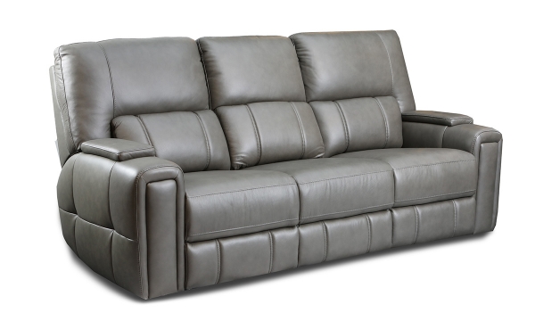 Picture of Harrison Coal Leather Triple Power Sofa