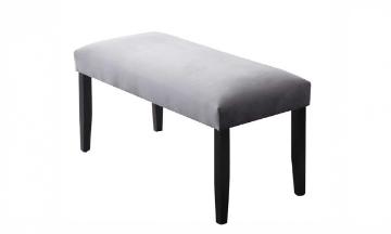 Picture of Napoli Gray Velvet Dining Bench