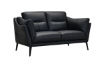 Picture of Franz Black Leather Loveseat