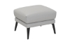 Picture of Franz Gray Leather Rectangle Ottoman