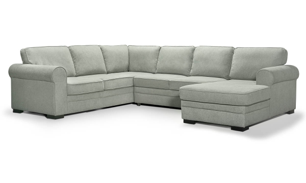 Picture of Prospect Pebble 3-Piece Right Storage Chaise Sleeper Sectional