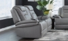 Picture of Keaton Gray Leather Power Console Loveseat