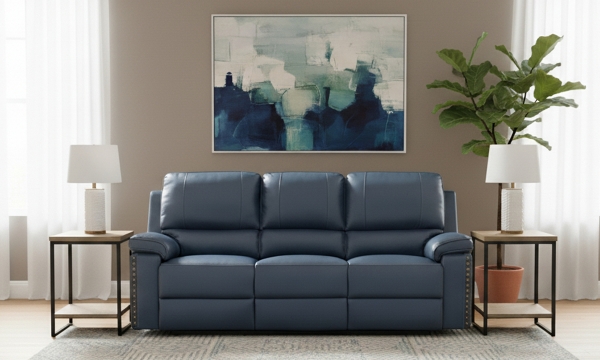 Picture of Dream Dayflower Leather Power Sofa
