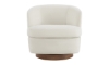 Picture of Noah White Curved Arm Swivel Accent Chair