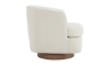Picture of Noah White Curved Arm Swivel Accent Chair