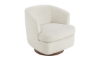 Picture of Noah White Curved Arm Swivel Accent Chair
